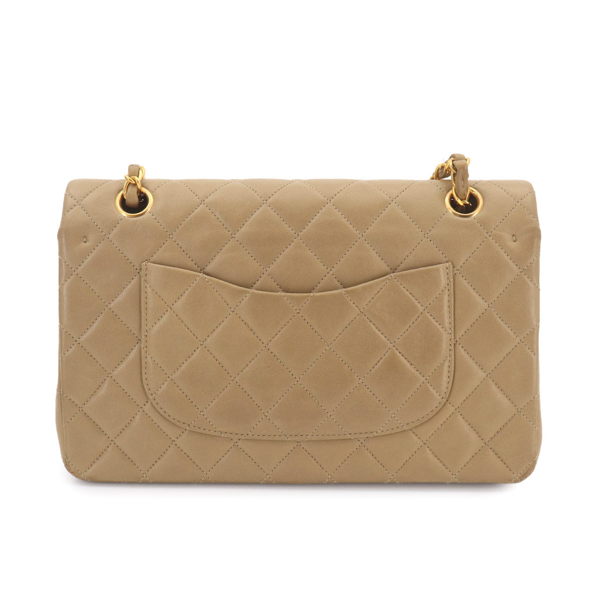 Matelasse 25 Chain Shoulder Bag Leather Beige A01112 11.12