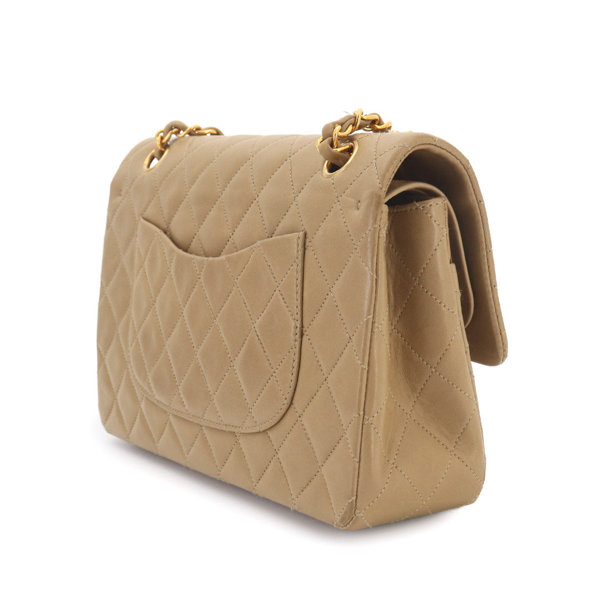 Matelasse 25 Chain Shoulder Bag Leather Beige A01112 11.12