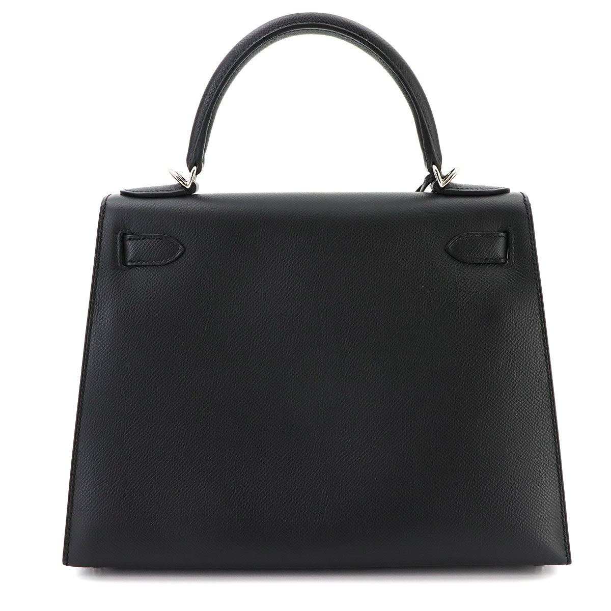 Kelly 28 Veau Epsom Black Hand Shoulder Bag Purse