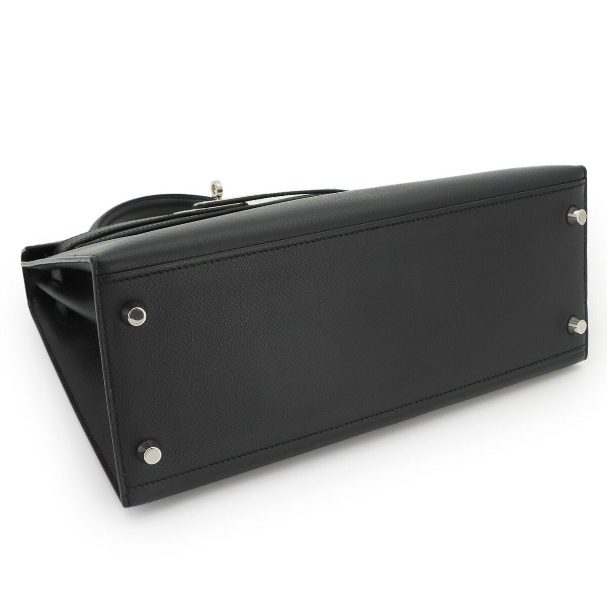 Kelly 28 Veau Epsom Black Hand Shoulder Bag Purse