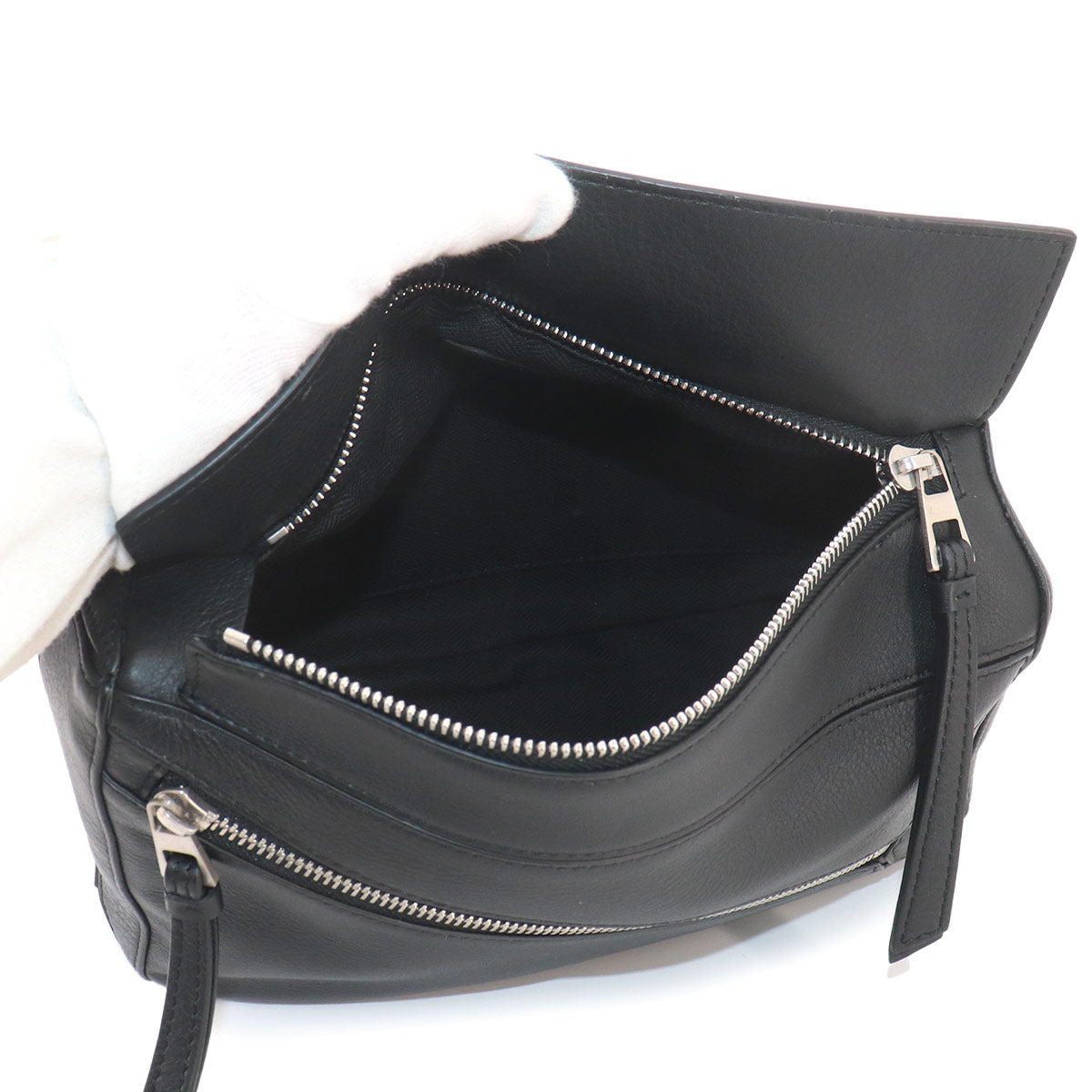 Pazzle Edge Small BumBag Leather Black B510P35X09 Crossbody Bag