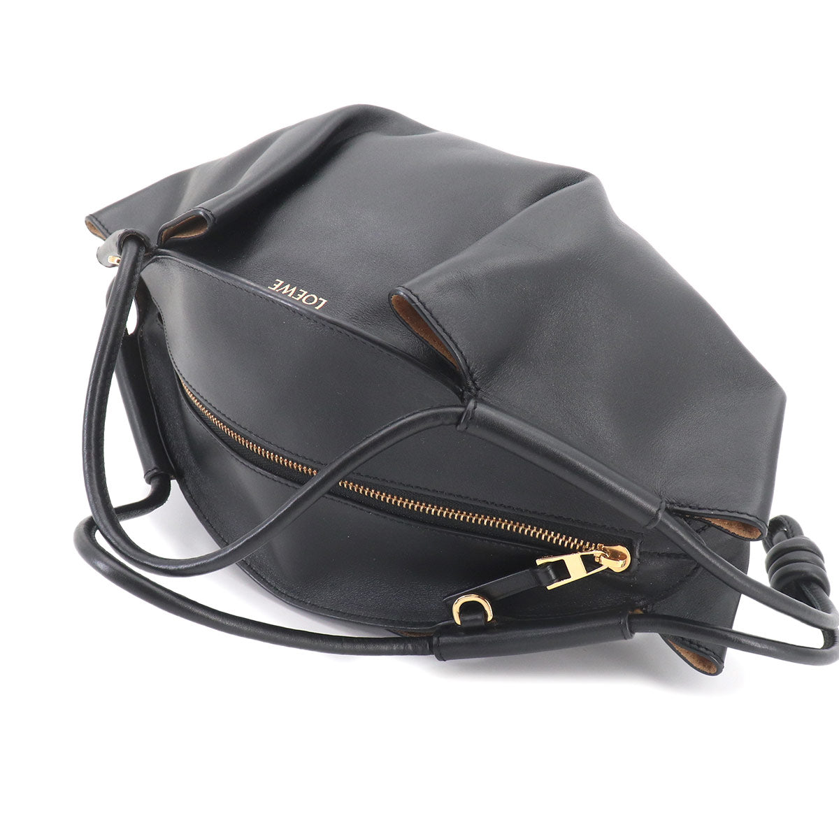 Paseo Small Hand Shoulder Bag Leather Black Purse