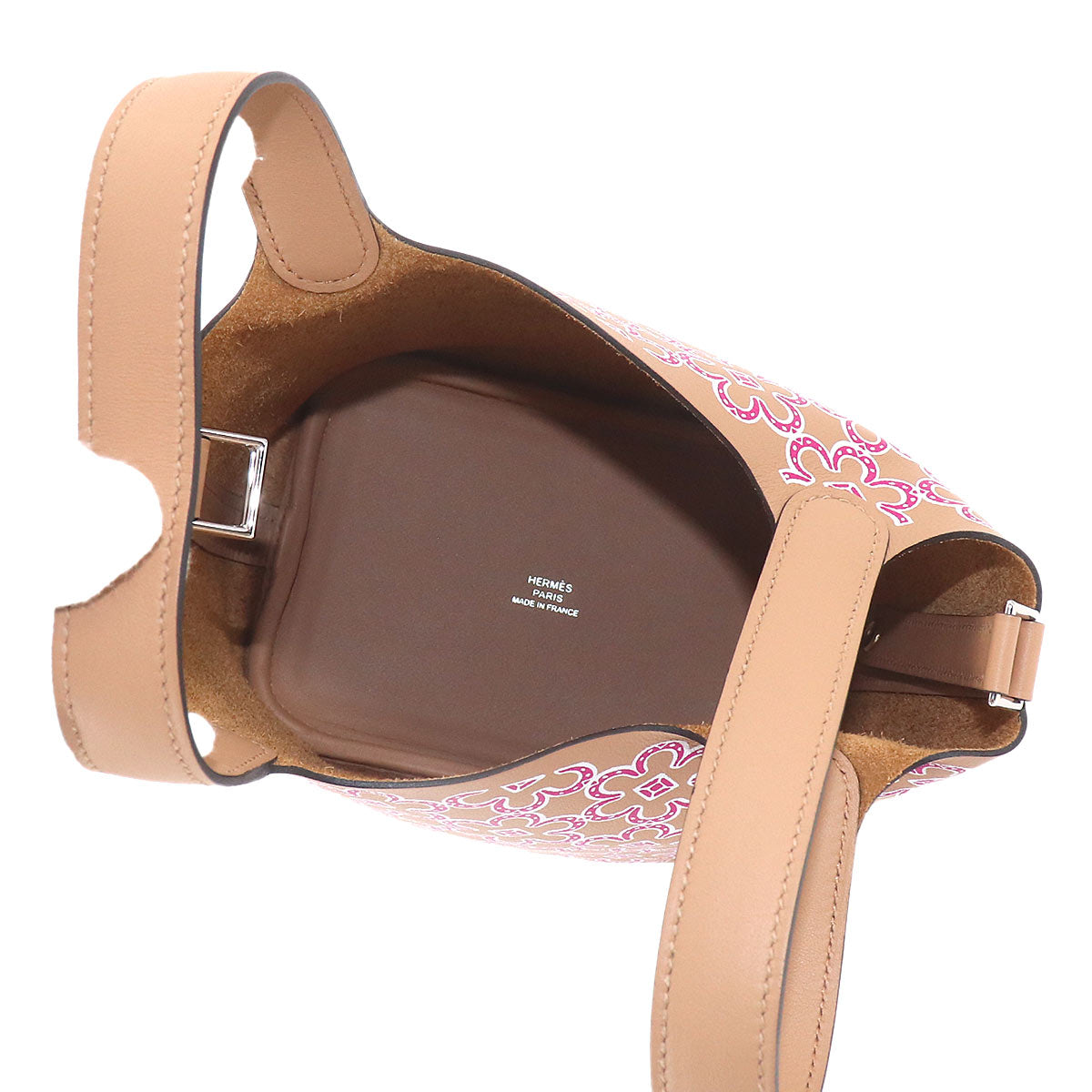 Picotin Lock Micro Lucky Daisy Hand Bag Swift Chai Rose Blanc