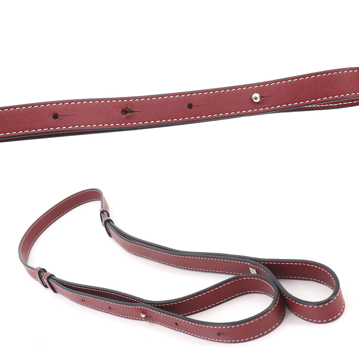 Hammock Drawstring Mini Hand Shoulder Bag Leather Red