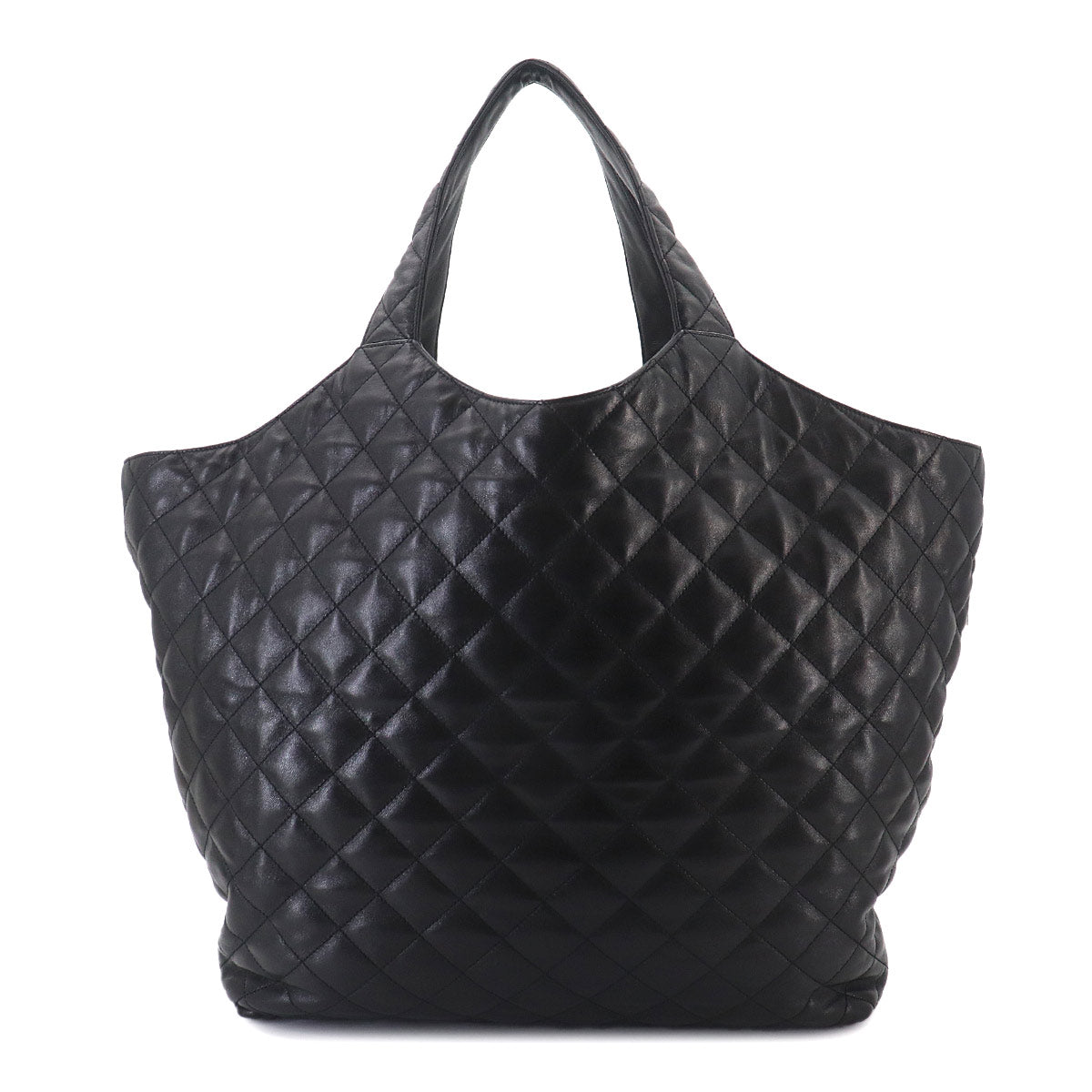 Icare Maxi Shopping Tote Bag Leather Black 698651