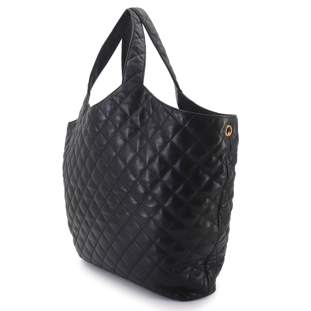 Icare Maxi Shopping Tote Bag Leather Black 698651