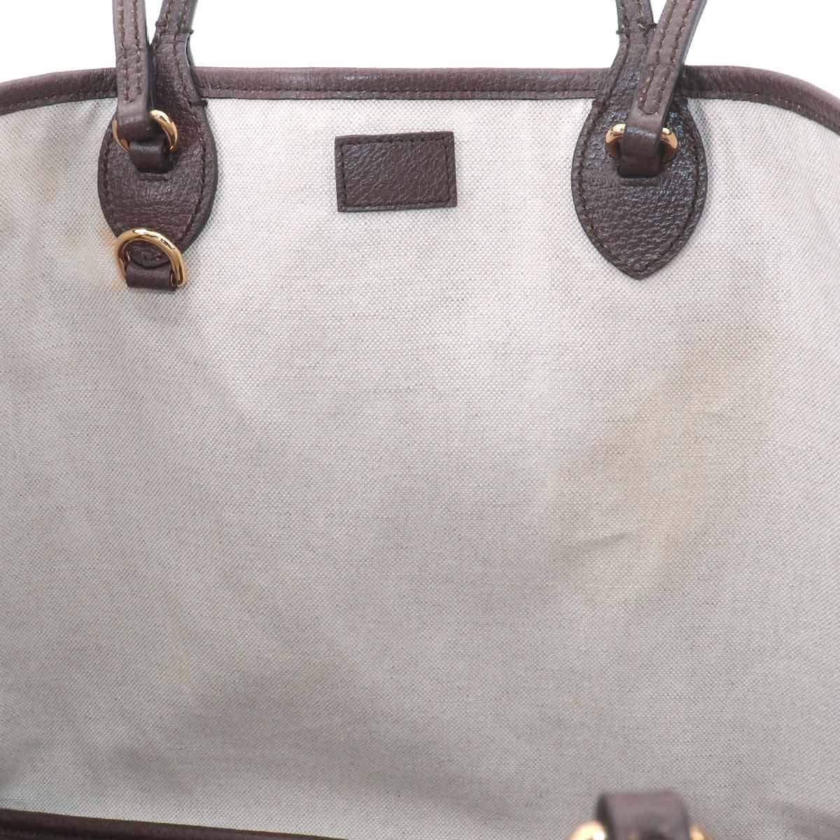 Tote Shoulder Bag GG Supreme Canvas Beige Brown 739730