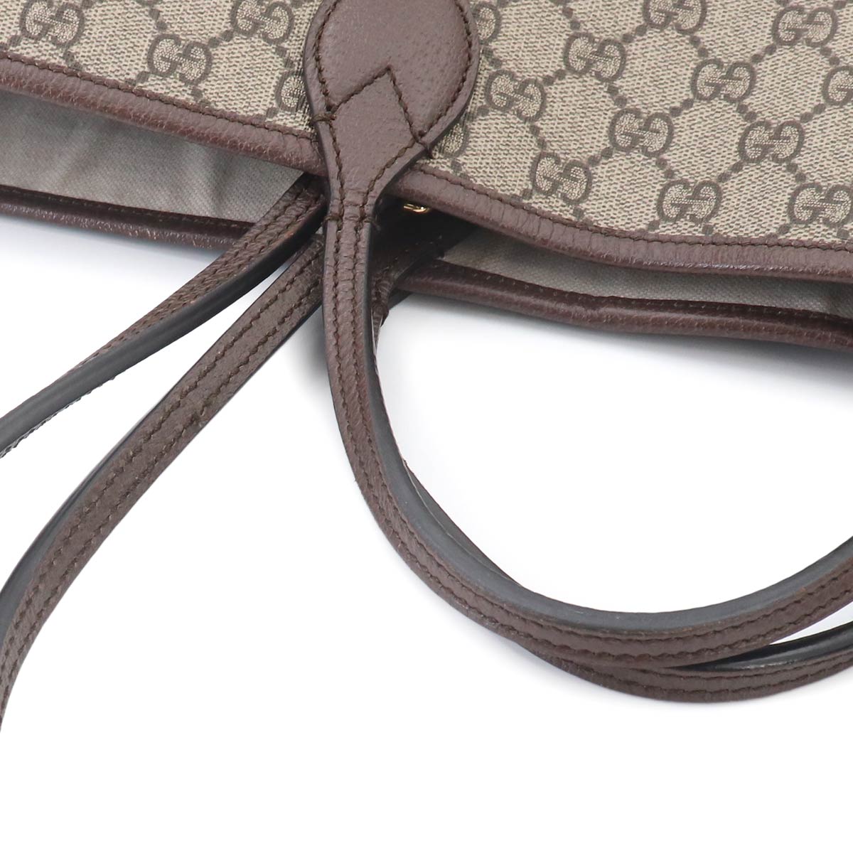 Tote Shoulder Bag GG Supreme Canvas Beige Brown 739730