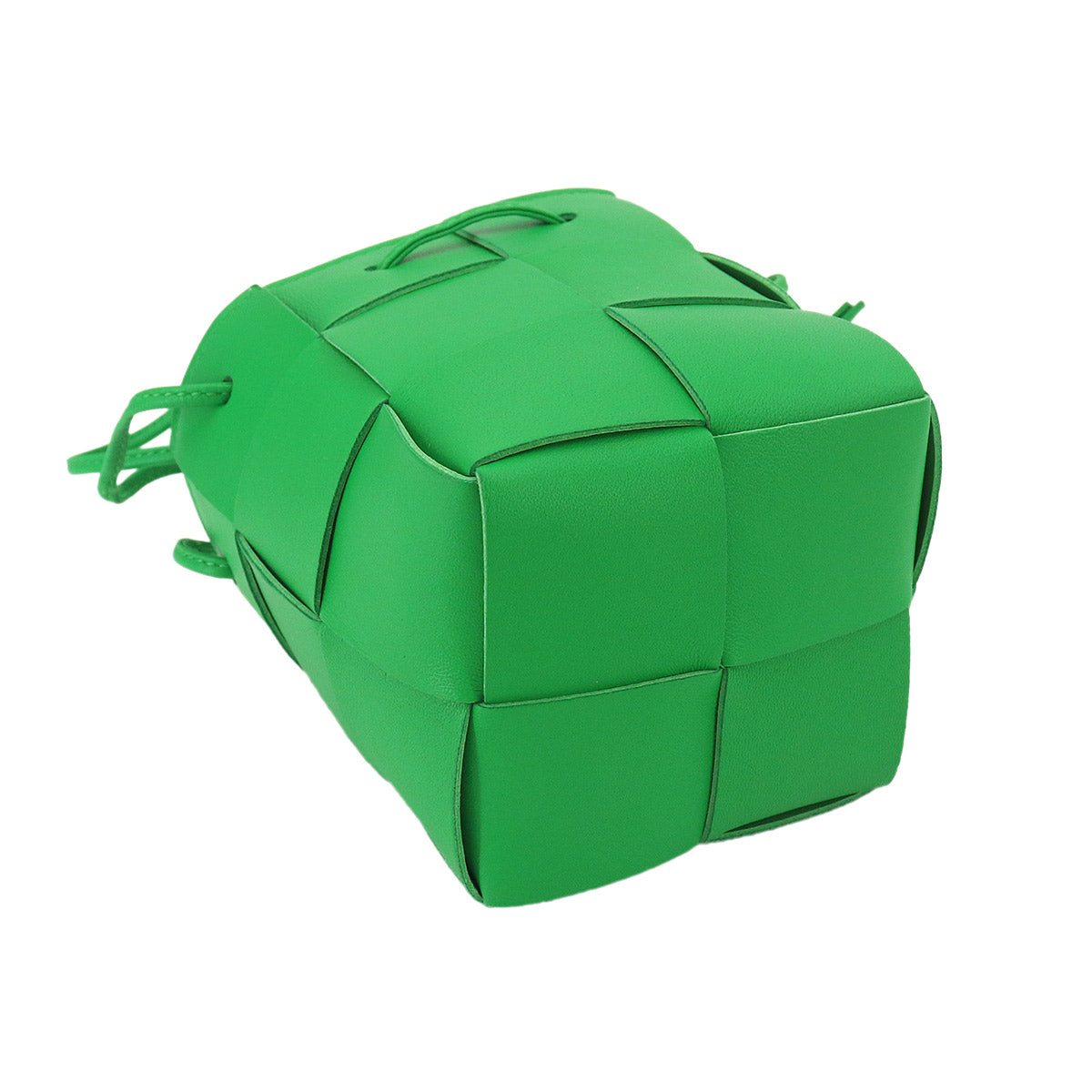 Intrecciato Mini Cassette Bucket Bag Shoulder Green