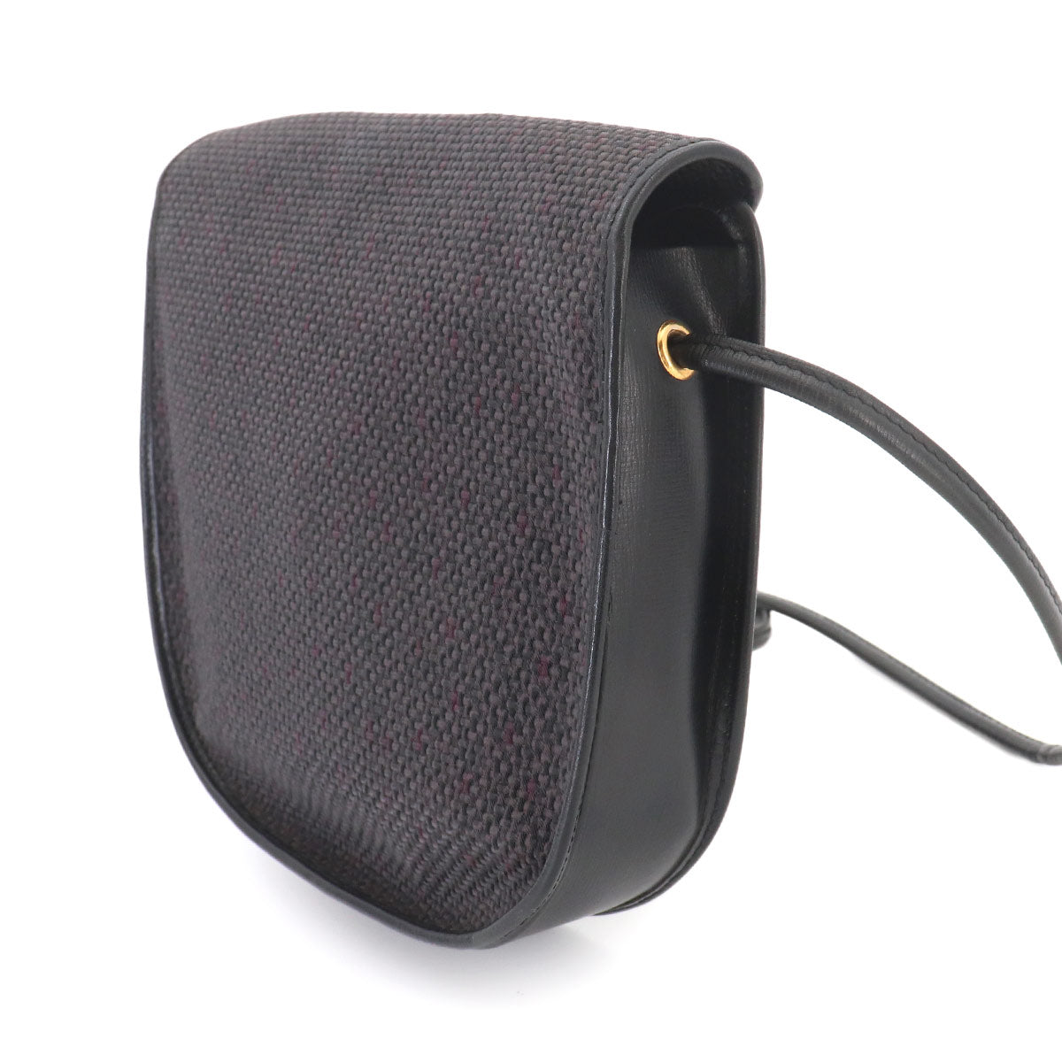 Shoulder Bag PVC Leather Gray Black