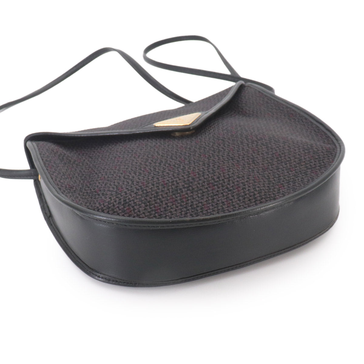 Shoulder Bag PVC Leather Gray Black