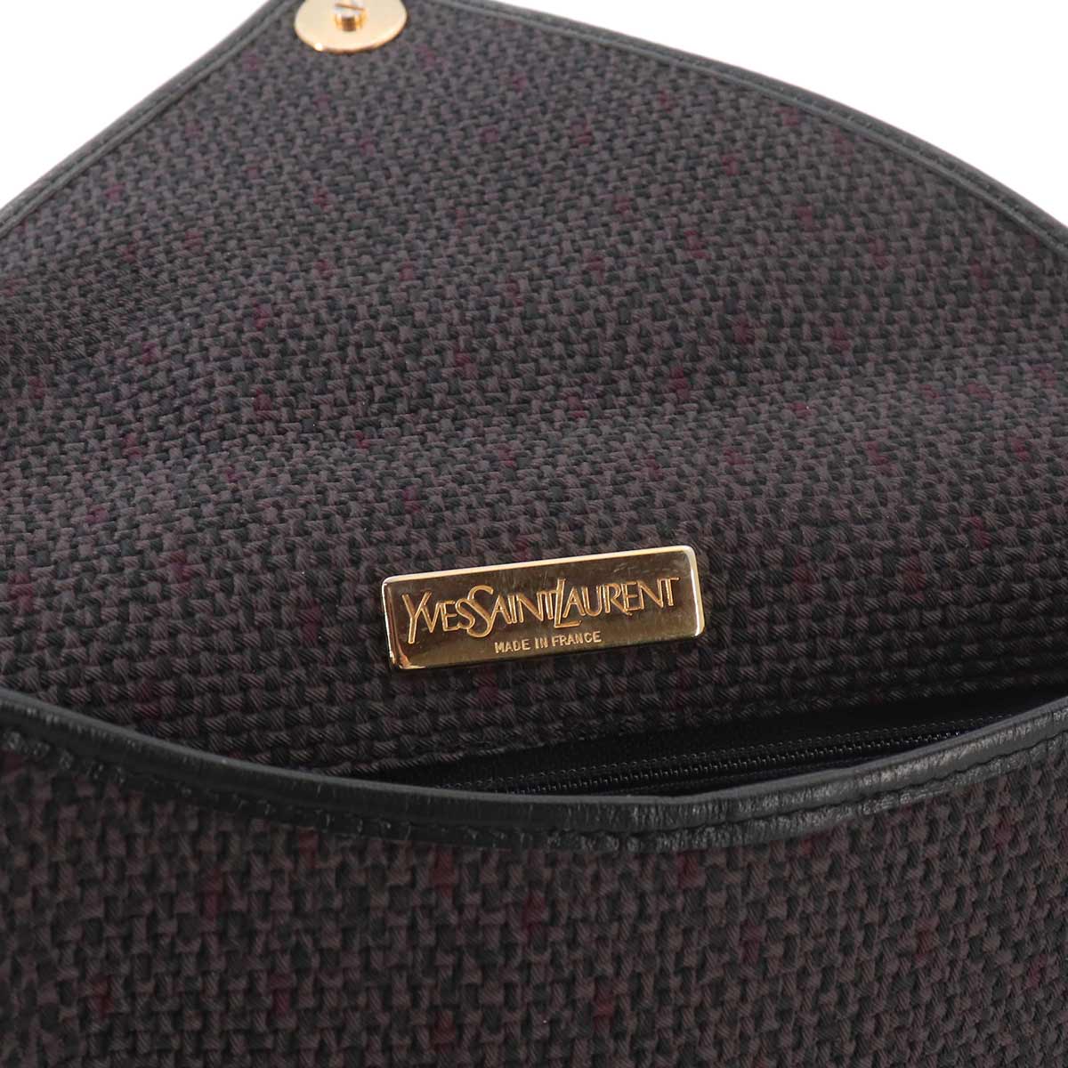 Shoulder Bag PVC Leather Gray Black