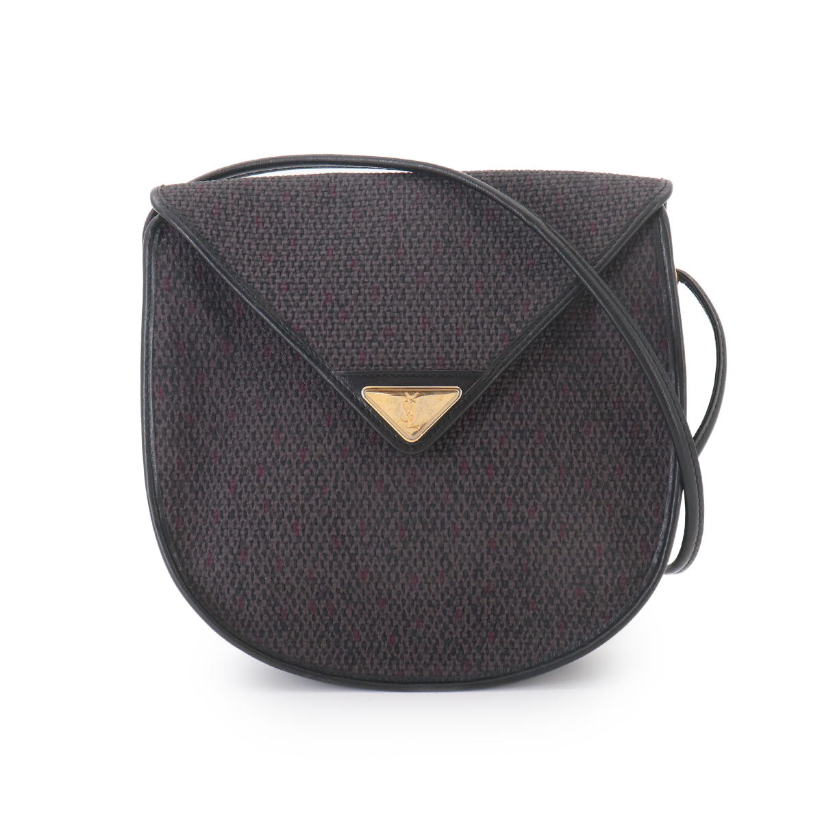 Shoulder Bag PVC Leather Gray Black