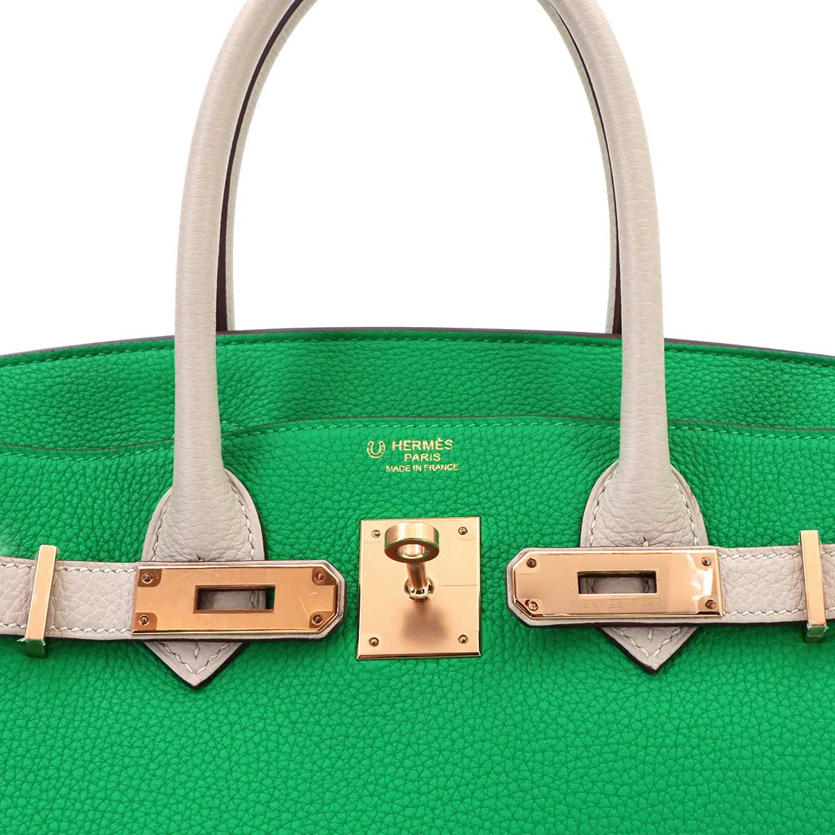 Birkin 30 Personal SPO Veau Togo Menthe Gris Perle Hand Bag
