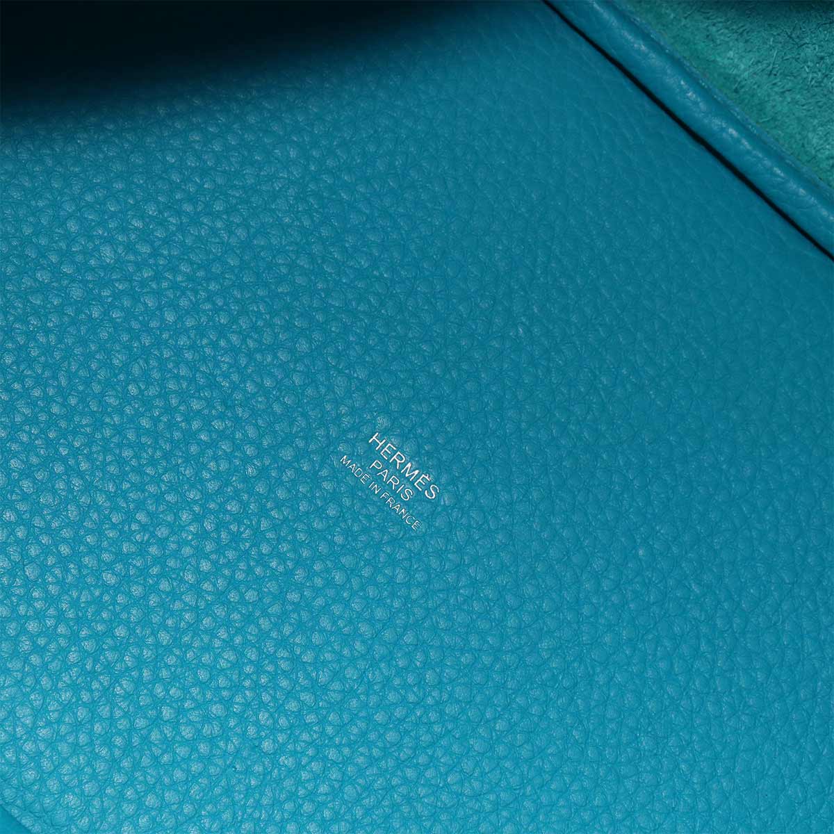Picotin Lock MM Hand Bag Taurillon Clemence Blue Zanzibar X