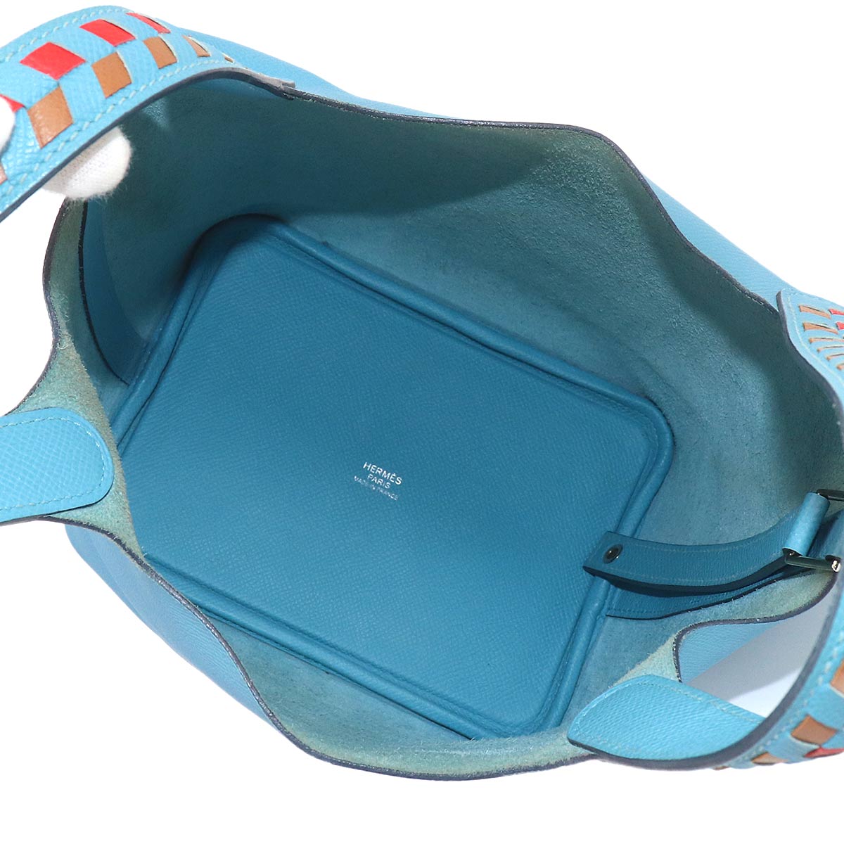 Picotin Lock PM Tressage Hand Bag Epsom Blue de Nord