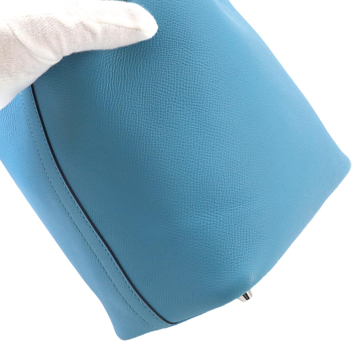 Picotin Lock PM Tressage Hand Bag Epsom Blue de Nord