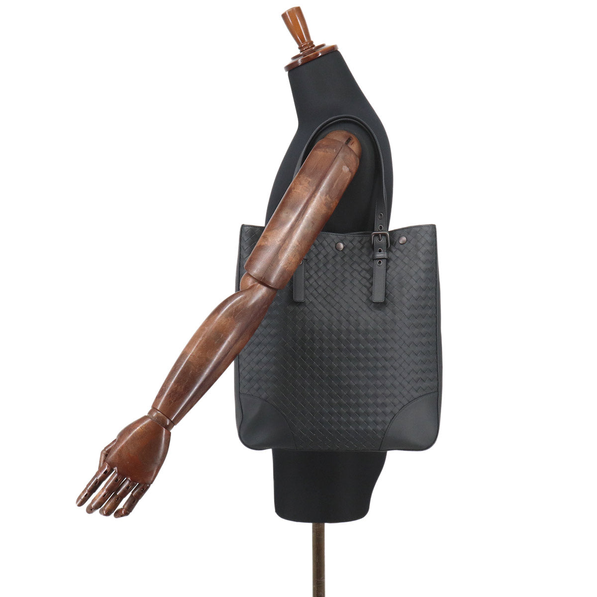 Intrecciato VN Acatre Tote Bag Leather Dark gray