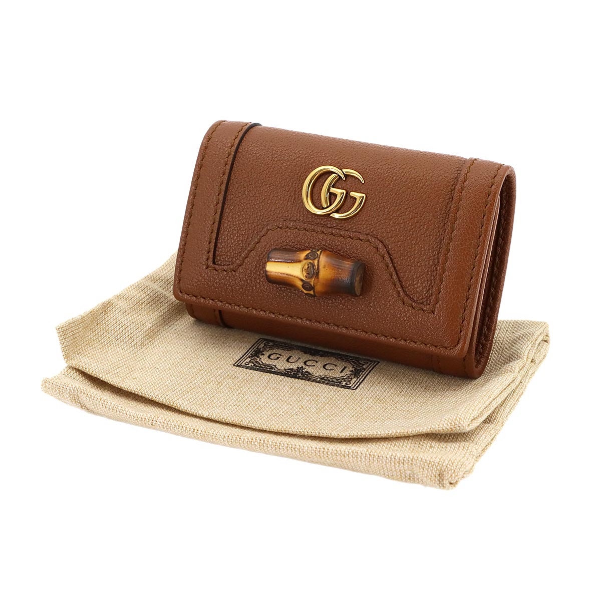 Bamboo 6 Key Case Leather Brown 658686