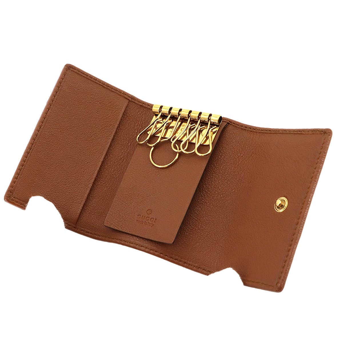 Bamboo 6 Key Case Leather Brown 658686