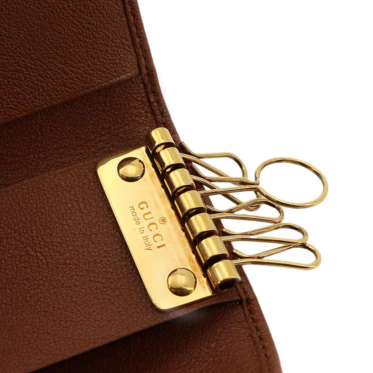 Bamboo 6 Key Case Leather Brown 658686