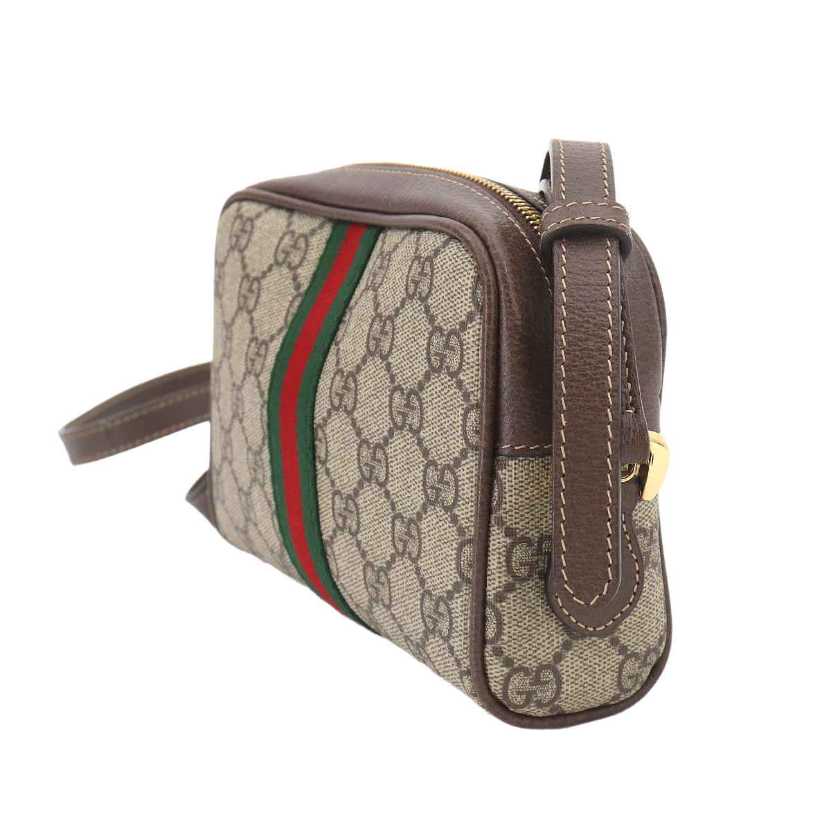 Ophidia Shoulder Bag GG Supreme Canvas Leather Beige 517350