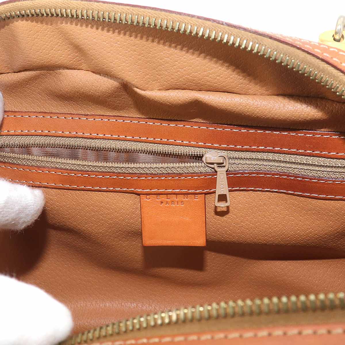 Macadam Hand Bag PVC Leather Brown Vintage Purse