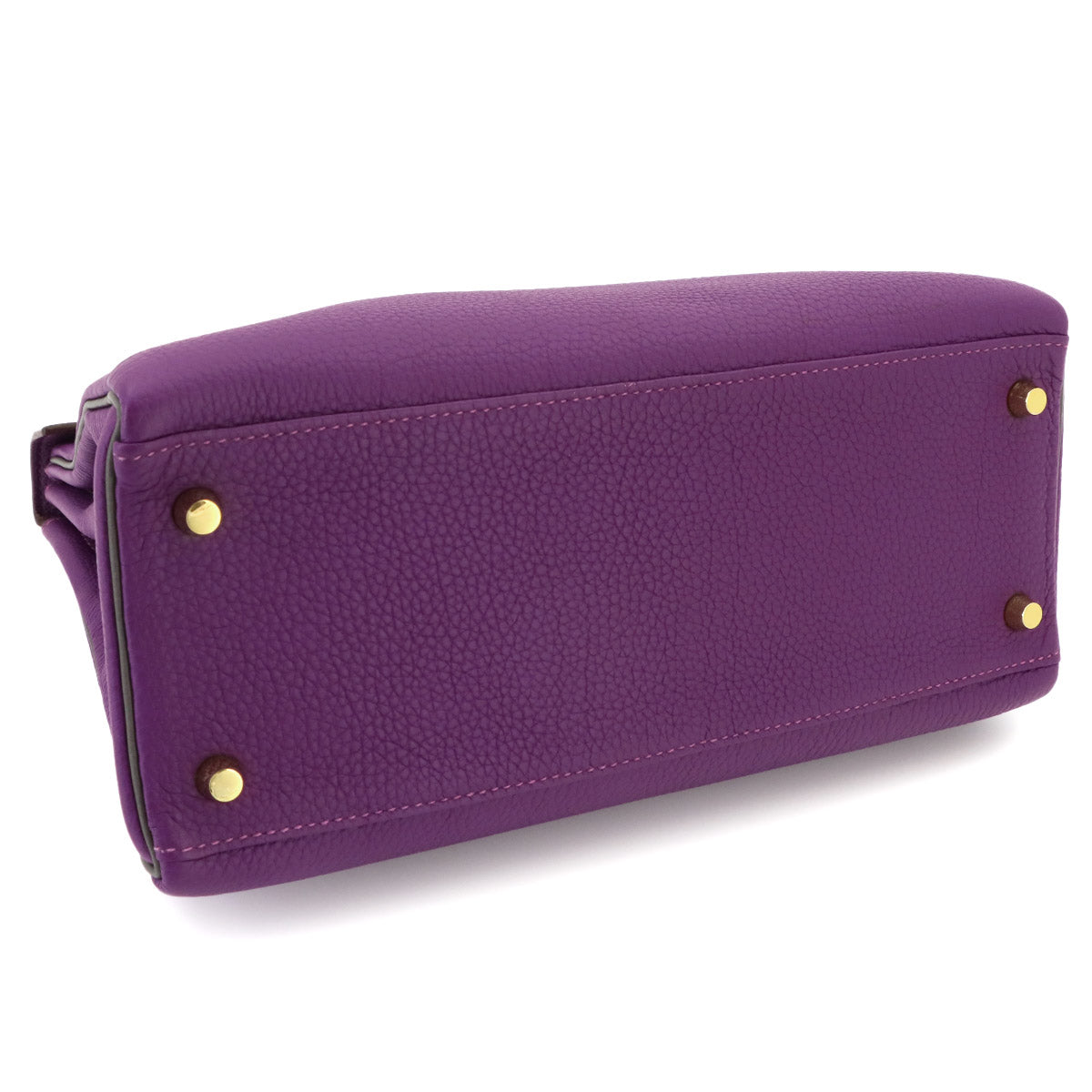 Kelly 28 Personal SPO Togo Anemone Etain Hand Shoulder Bag