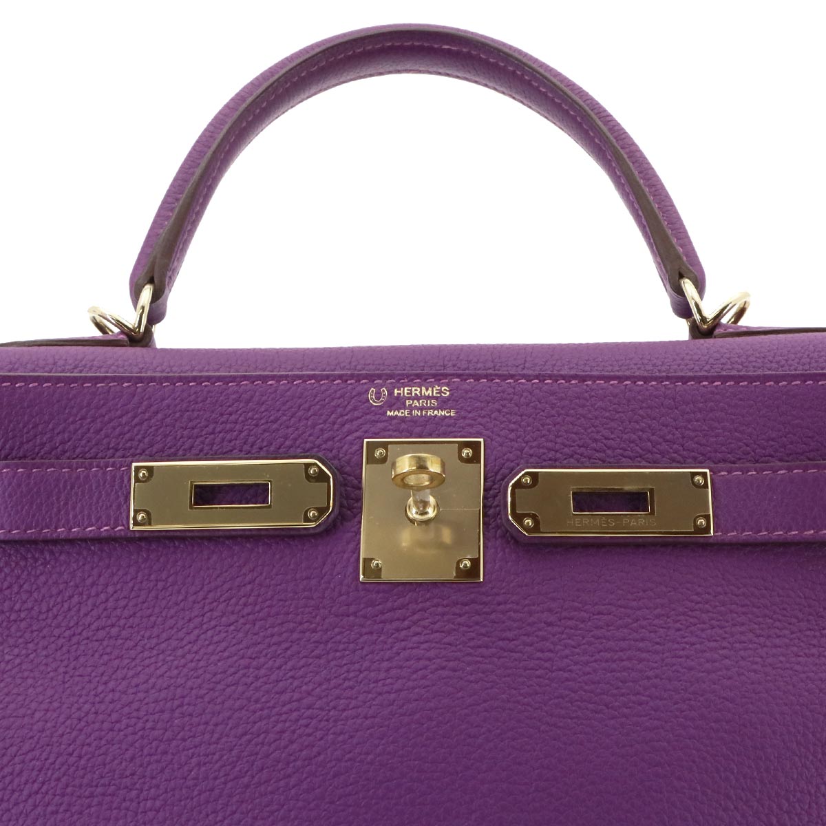 Kelly 28 Personal SPO Togo Anemone Etain Hand Shoulder Bag