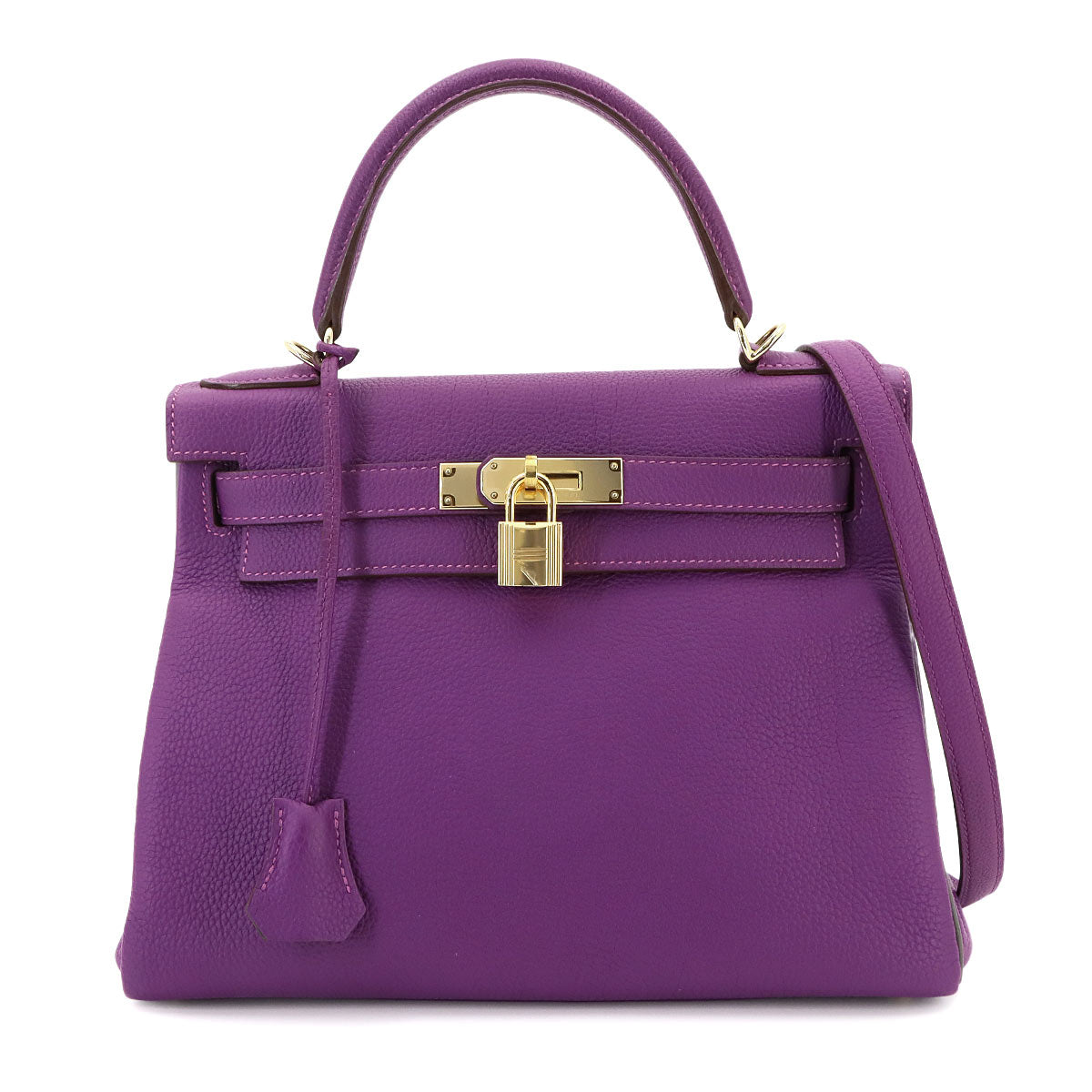 Kelly 28 Personal SPO Togo Anemone Etain Hand Shoulder Bag