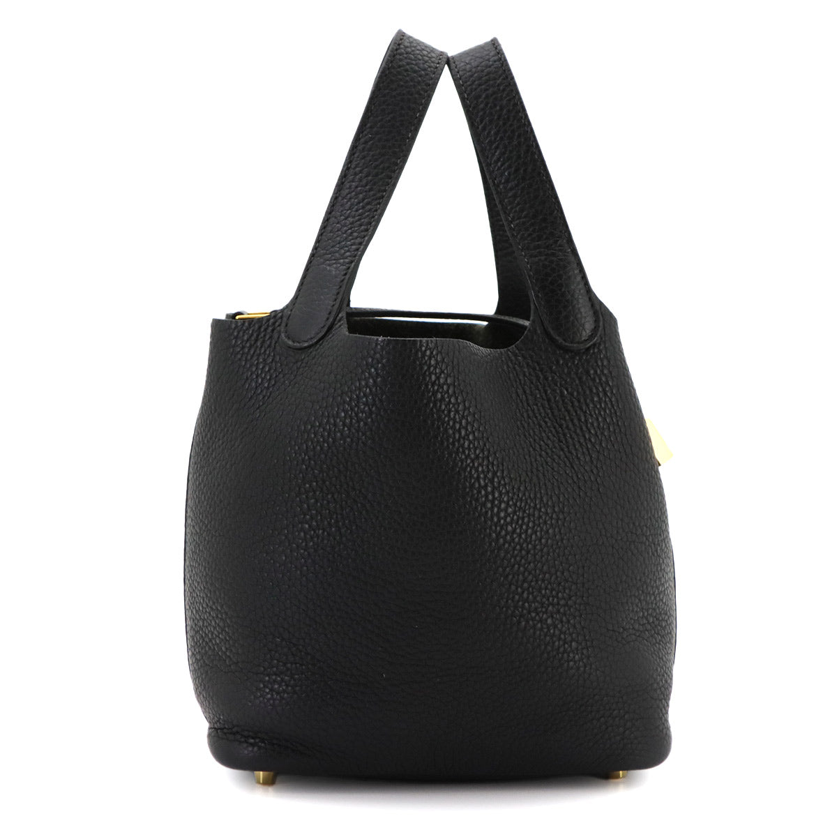 Picotin Lock PM Hand Bag Taurillon Clemence Black Y