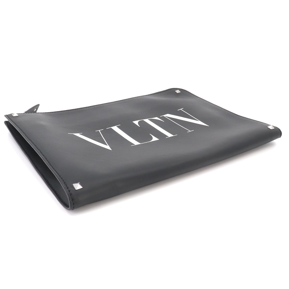 VLTN Clutch Bag Leather Black Purse
