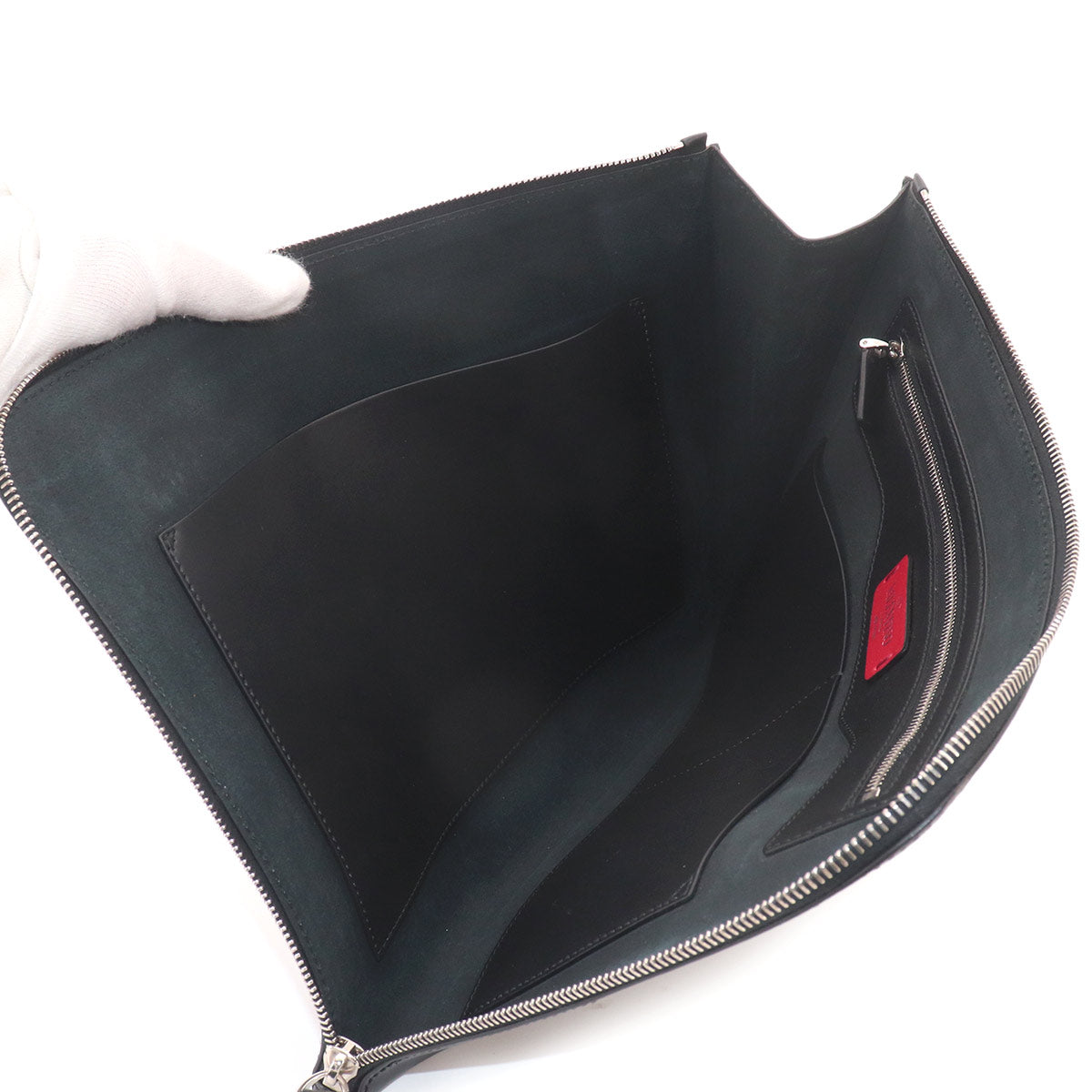 VLTN Clutch Bag Leather Black Purse