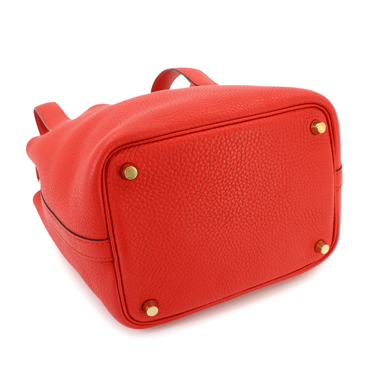 Picotin Lock PM Hand Bag Taurillon Clemence Rouge Tomate
