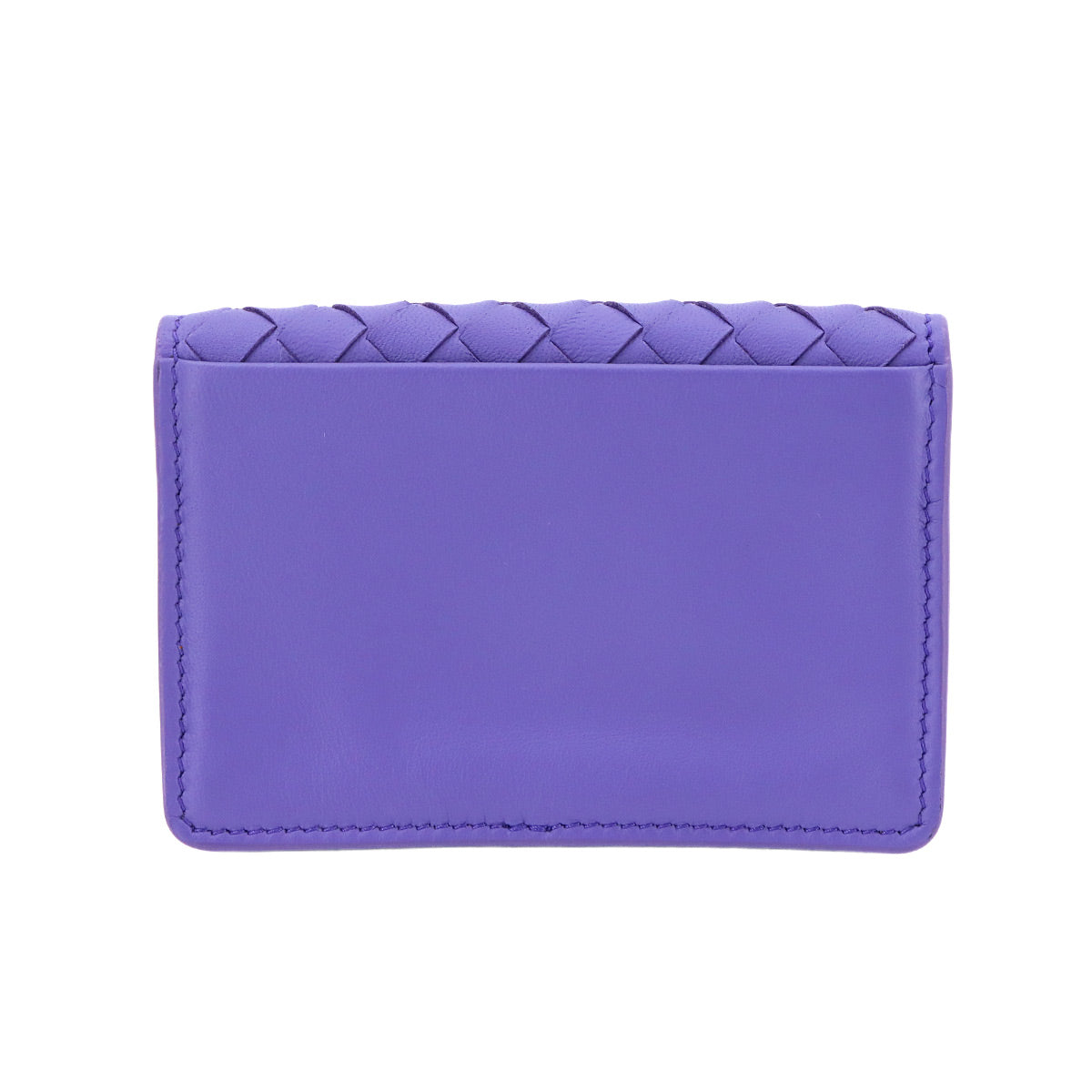 Intrecciato Card Case Leather Purple 133945