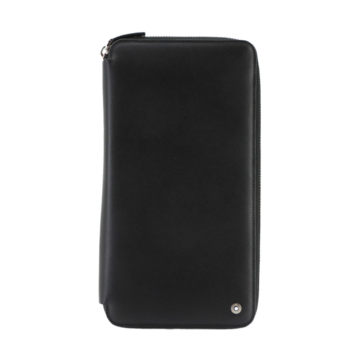 Zipped Around Long Wallet Leather Black