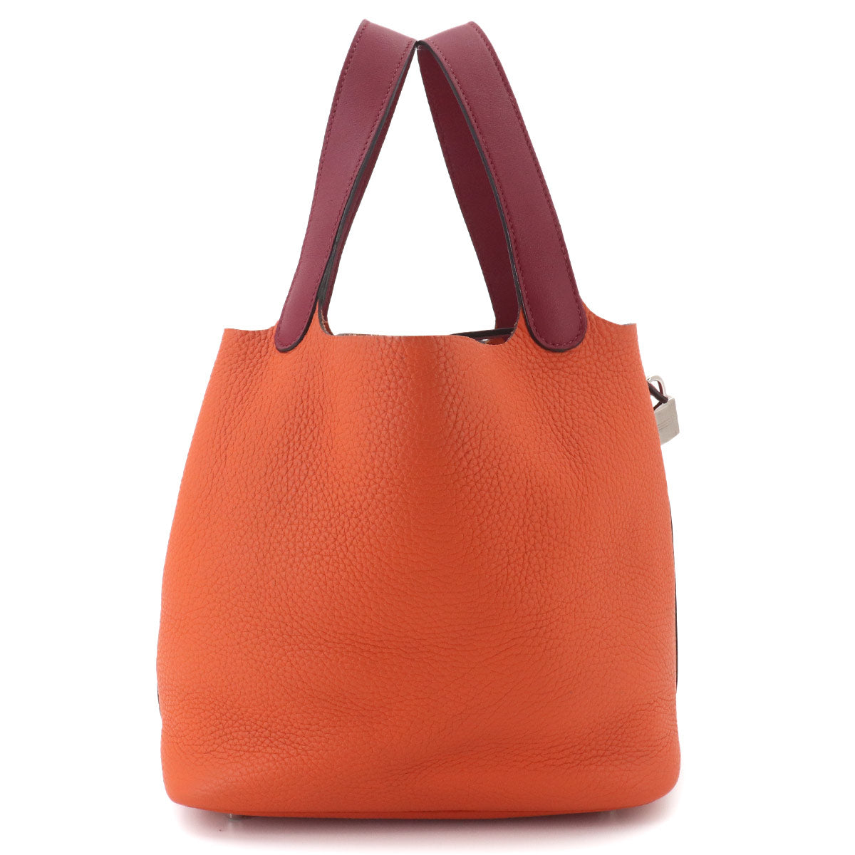 Picotin Lock Touch MM Hand Bag Taurillon Clemence Orange