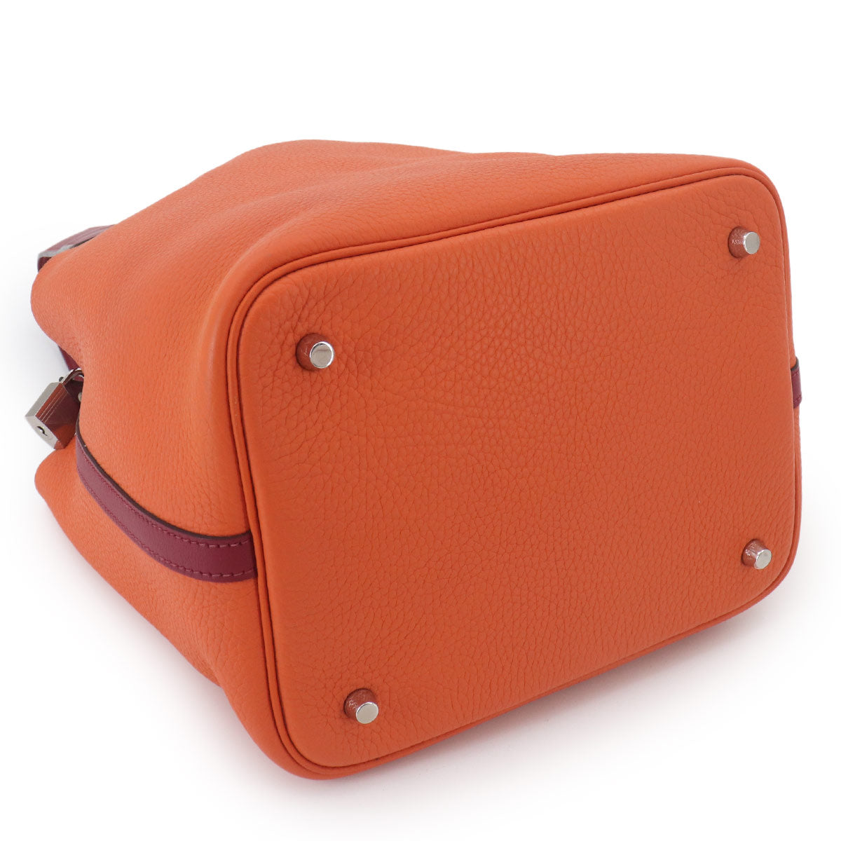 Picotin Lock Touch MM Hand Bag Taurillon Clemence Orange