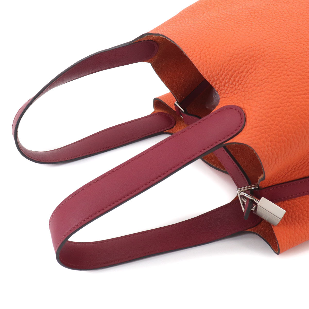 Picotin Lock Touch MM Hand Bag Taurillon Clemence Orange