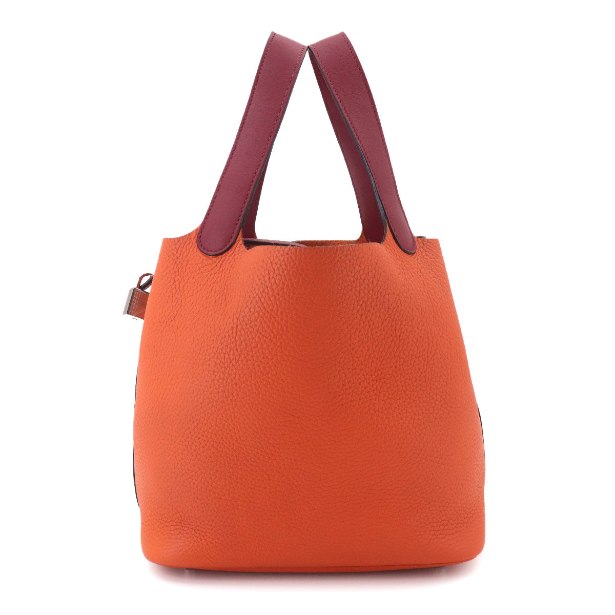 Picotin Lock Touch MM Hand Bag Taurillon Clemence Orange