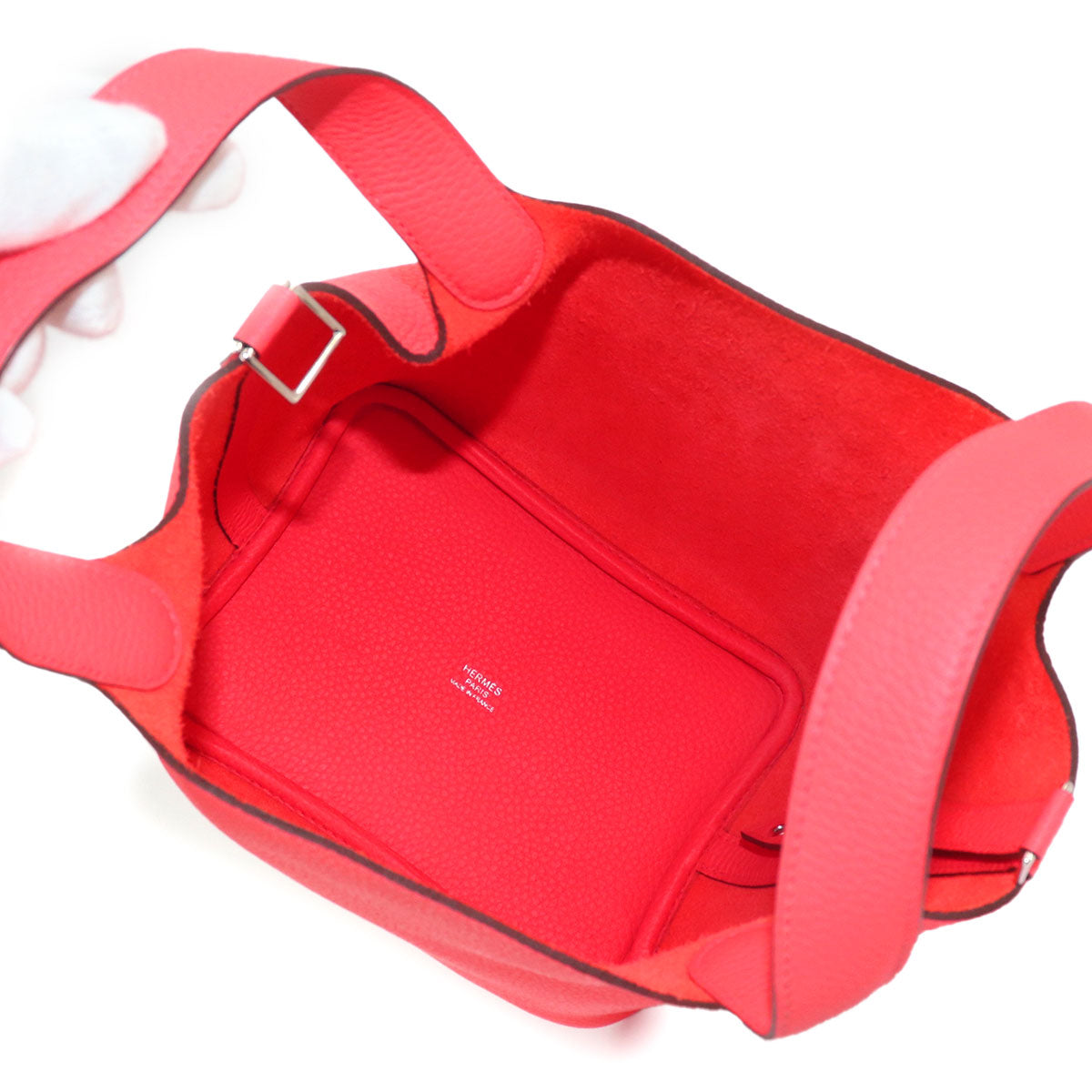 Picotin Lock PM Hand Bag Taurillon Clemence Rose Texese