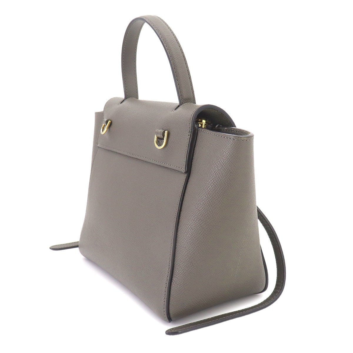 Belt Bag Nano 2way Hand Shoulder Bag Leather Gray 189003