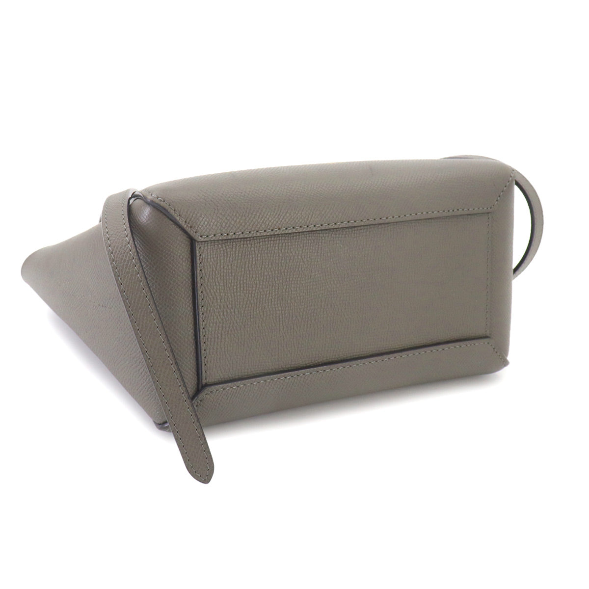 Belt Bag Nano 2way Hand Shoulder Bag Leather Gray 189003