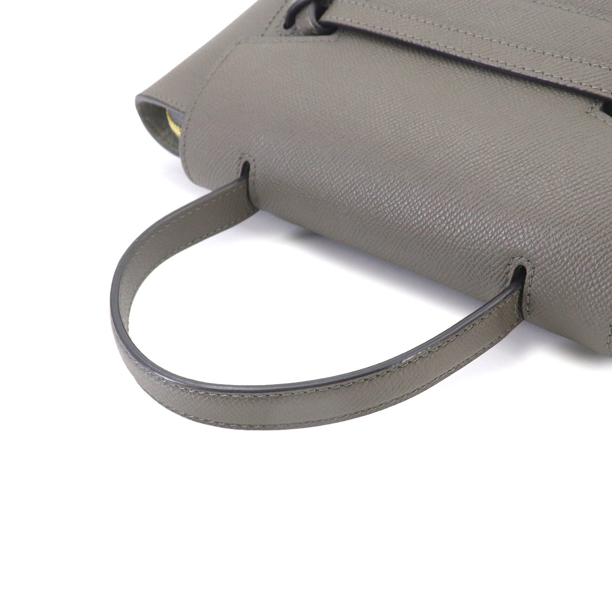 Belt Bag Nano 2way Hand Shoulder Bag Leather Gray 189003