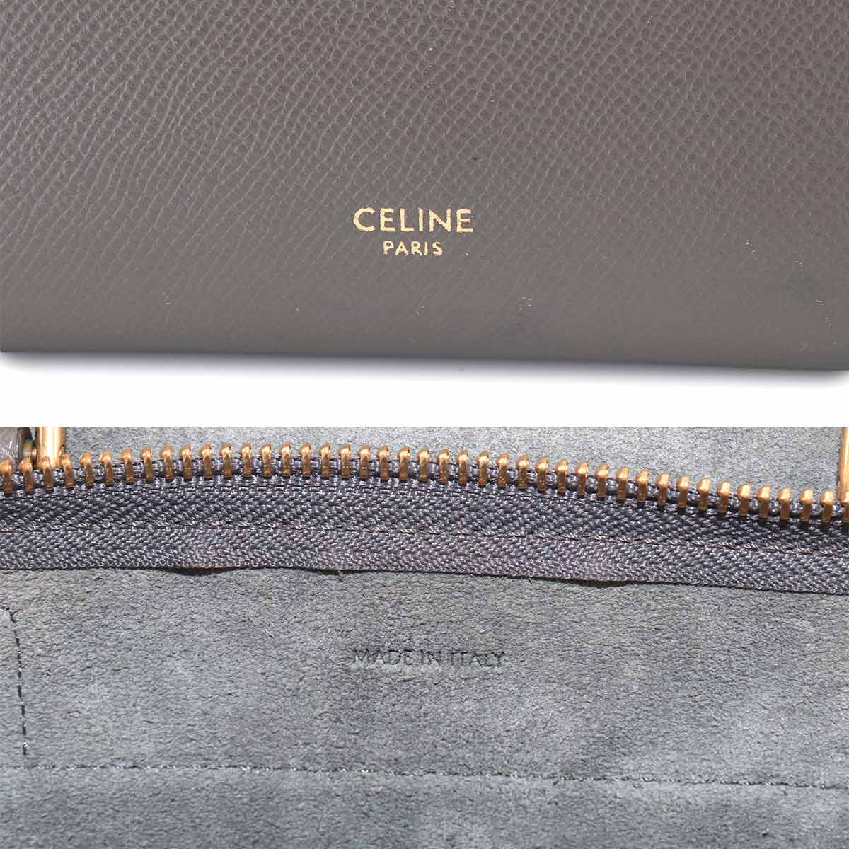Belt Bag Nano 2way Hand Shoulder Bag Leather Gray 189003