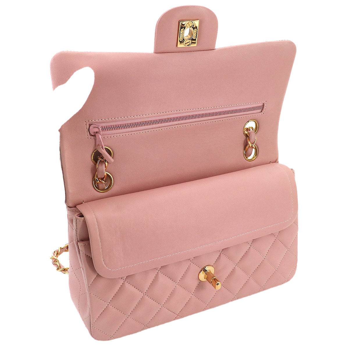 Matelasse 23 Chain Shoulder Bag Leather Pink A01113