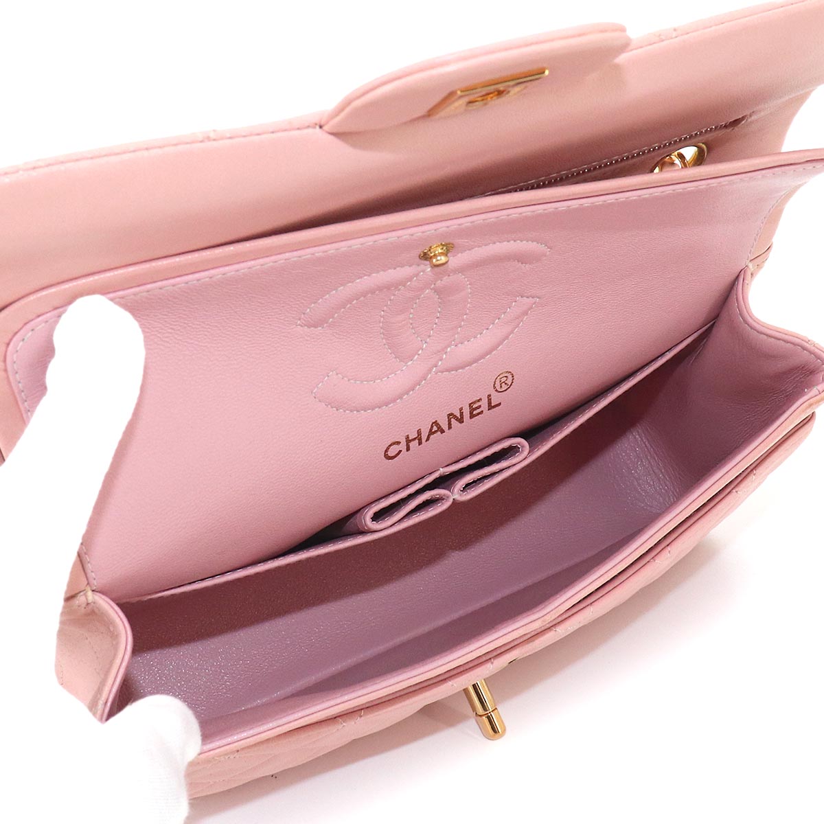 Matelasse 23 Chain Shoulder Bag Leather Pink A01113