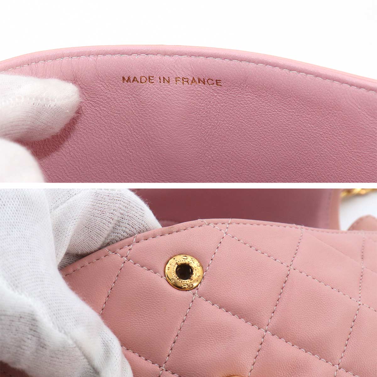 Matelasse 23 Chain Shoulder Bag Leather Pink A01113