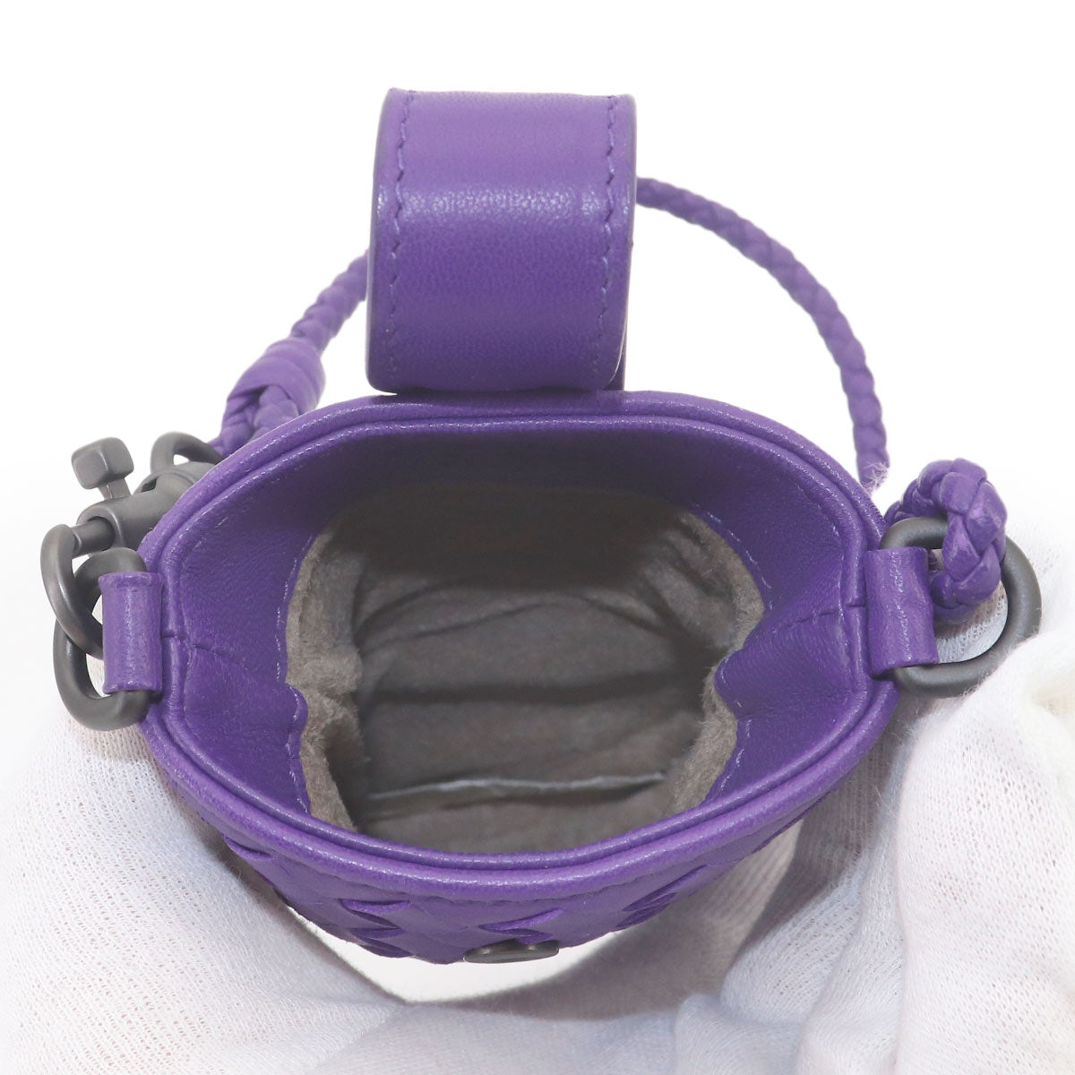 Intrecciato Phone Case Pouch Leather Purple 172765