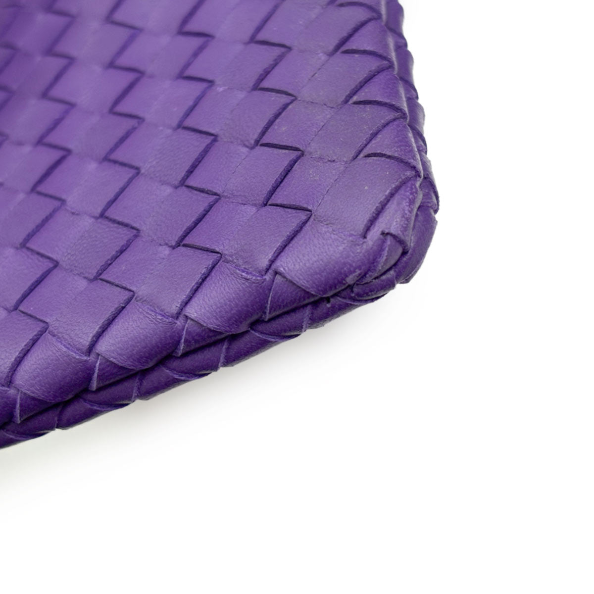 Intrecciato Phone Case Pouch Leather Purple 172765